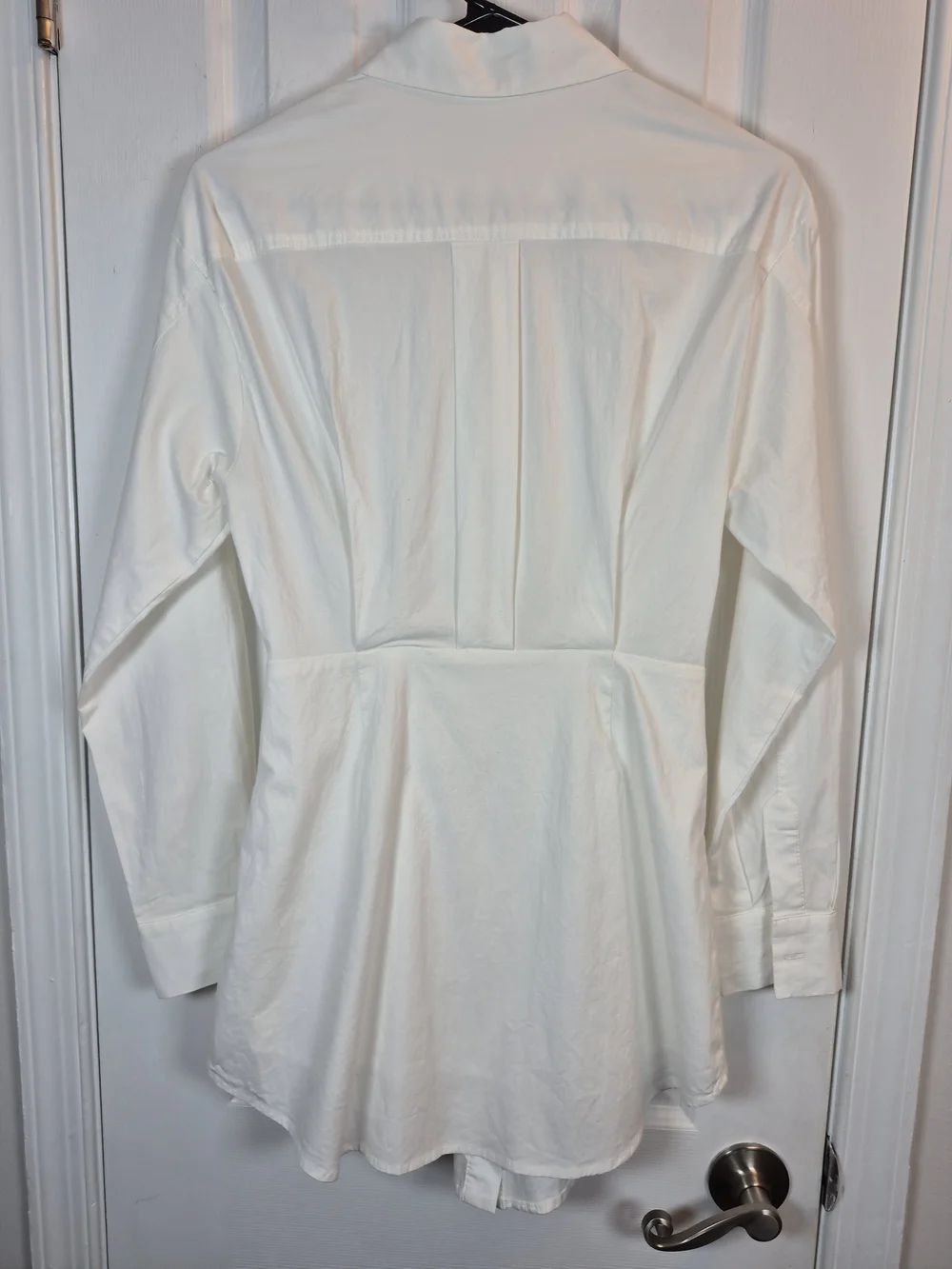 Whiteroom + Cactus White Cotton Peplum Button Down Shirt Dress Blouse XS - Picture 2 of 7